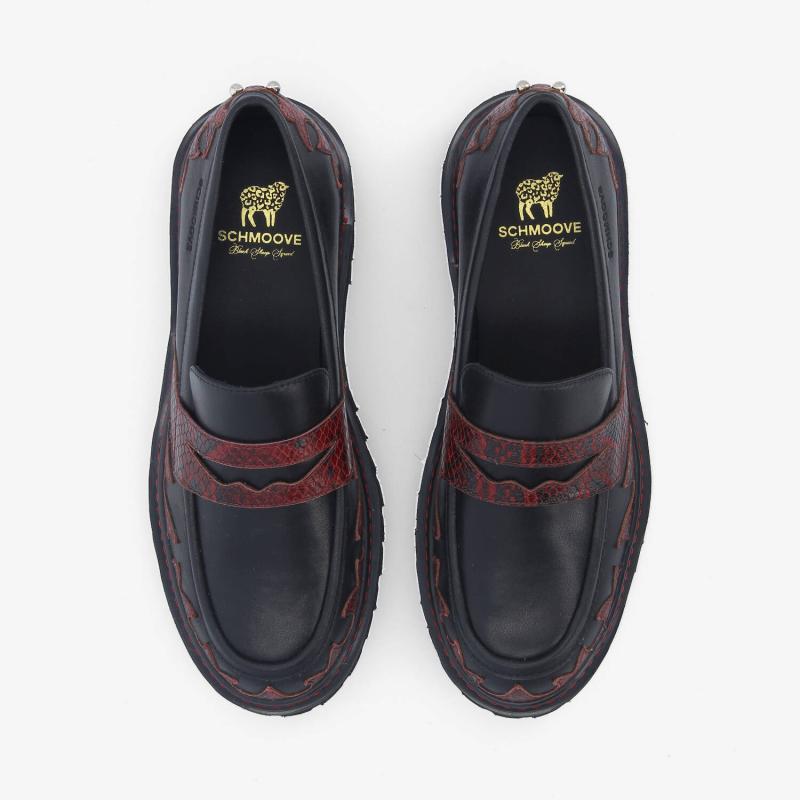 MYSEN LFER FLAMES W - NAPPA/P.PYTHON - BLACK